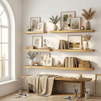 12 inch Deep Floating Shelves for Wall, 24 inch Wide Engineered Wood Wall - Image 7
