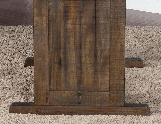 Pemberly Row Farmhouse Wood Kitchen Corner Breakfast Dining Nook Set - Image 5