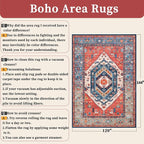 SERISSA 10x12 Washable Non Slip Boho Area Rug - Image 6