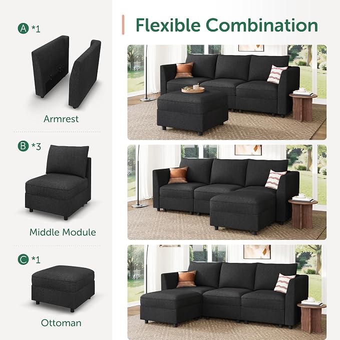 HONBAY Modular Sectional Sofa - Image 4