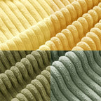 MIULEE Soft Corduroy Decorative Throw Pillow Covers Yellow Green 20x20 | Set of - Image 5