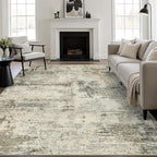 5x8 Area Rug Living Room: Modern Washable Soft Carpet Ash Brown | by FXRHLP