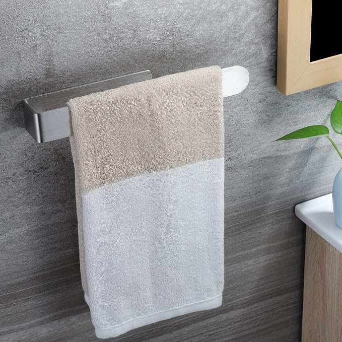 Taozun Towel Holder 11.8 Inch Brushed Hand Towel Rack Bathroom Towel Bar - Image 4