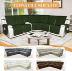 HDCAXKJ 100% Waterproof Reclining Sectional Couch Covers L Shape Recliner Sofa - Image 6