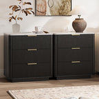 Fluted Nightstand Set of 2 by CASSORA