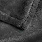 BEDELITE Fleece Blanket Soft Oversized Bed Blanket Charcoal Grey 120"x120" | - Image 5