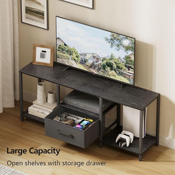 JARHETUN TV Stand with Fabric Drawer - Image 4
