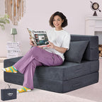 Folding Sofa Bed, 4 in 1 Convertible Sleeper Chair by HILEROSinkintoComfort