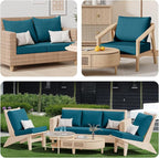 8Pcs Outdoor Cushion Covers, Stretch Patio Furniture Couch Chair Slipcovers | - Image 9