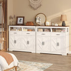 knoworld Buffet Sideboard with Storage Farmhouse with 4 Doors, Dining Room - Image 9