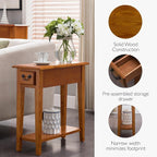 Leick Home Haven Ridge End Table, Solid Wood, 1 Storage Drawer, Bottom Display - Image 4