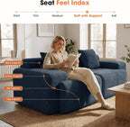 83.5" Boneless Loveseat Couch, Cloud Comfy Couches - Image 7