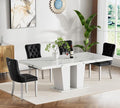 Henf 5 Pieces Faux Marble Dining Table Set by Henf