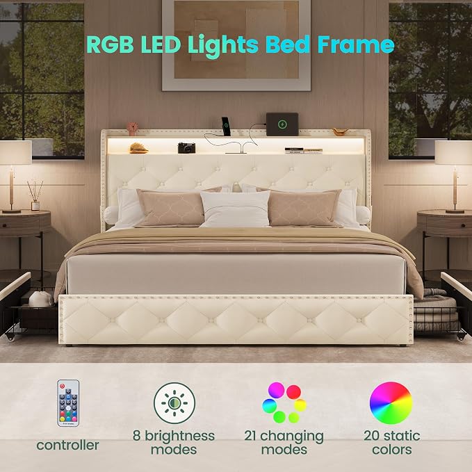 LARMACE Queen Size Bed Frame - Image 3