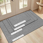 Ultra Thin Indoor Door Mat 17"x29", Large Non Slip Doormats, Rubber Backing - Image 2