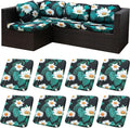 8Pcs Patio Cushion Covers, Outdoor Stretch Cushion Covers, Washable | Stretch by Unknown