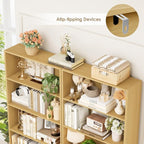 FOTOSOK 6-Tier Open Bookcase and Bookshelf Set of 2, Freestanding Display - Image 6