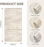 2x4 Rug Runners for Hallways Non Slip, Nursery Room, Soft Runner Rug, Stain - Image 2