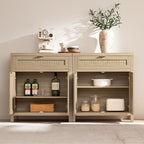 SICOTAS Sideboard Buffet Storage Cabinet, Rattan Accent Cabinet - Image 4