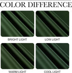 NICETOWN Dark Green Blackout Cafe Satin Curtains - Image 5