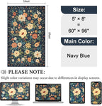 DUKINO 5x8 Area Rug for Bedroom, Floral Washable Rug Non Slip, Non-Shedding - Image 2