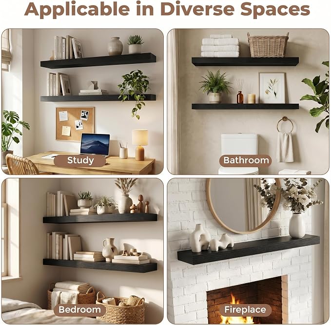 FLYJOE Floating Shelves for Wall, 48 Inch Floating Shelves Set of 1, Kitchen - Image 7