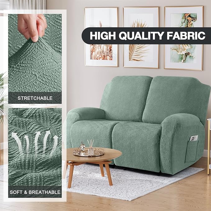 Timeles Recliner Covers Extra Wide Recliner Loveseat Covers Oversized Reclining - Image 2