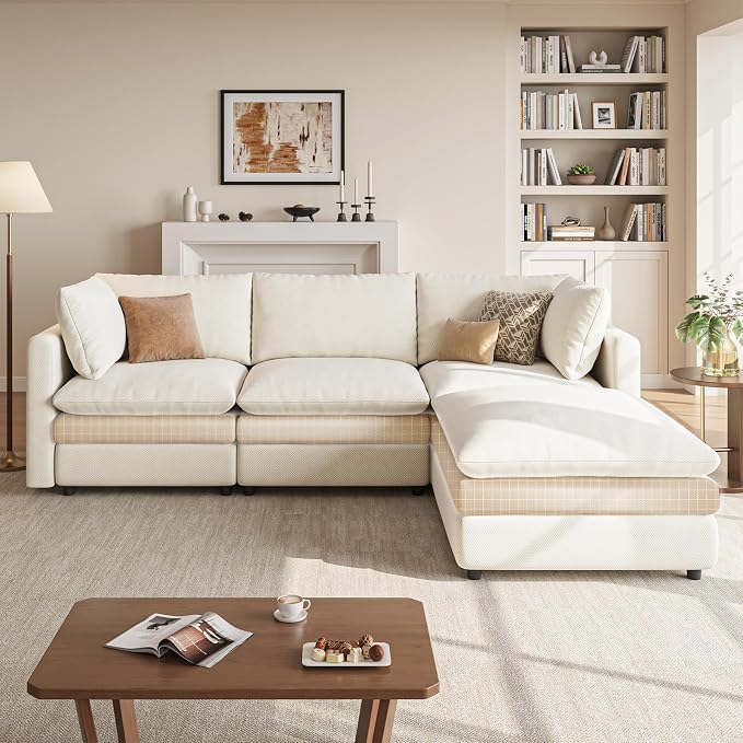 97" Cloud Couches for Living Room, 29.1" Deep Seat Modular Sectional Sofa - Image 3