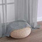 Chyhomenyc Extra Long Light Grey Sheer Curtains 120 Inches Long 2 Panels | - Image 7