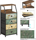 Tohomeor Dresser with Fabric Drawers Nightstand with 2 Tier Shelf Storage Tower - Image 5