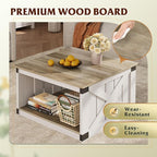 WLIVE Coffee Table, Farmhouse Coffee Table - Image 6