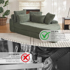 78.5" Corduroy Boneless Round Oversized Sofa, Converts into Two Recliners - Image 6
