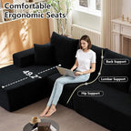 135” Cloud Sectional Couch, Boneless Sofa - Image 5