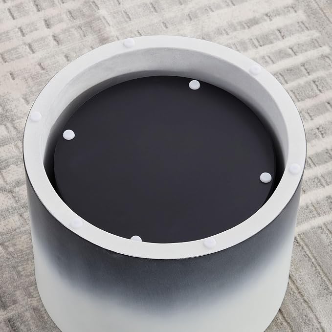 Small Round Coffee Table Nesting End Table Set of 2, MDF Side Circle Accent - Image 8