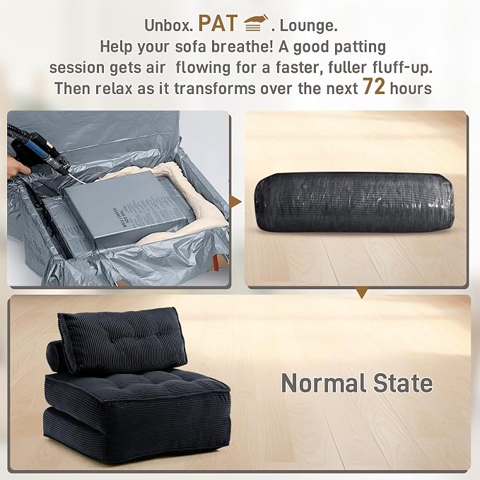 Folding Sofa Bed Convertible Sleeper Chair 33" - Image 4