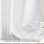 RYB HOME Extra Long White Sheer Curtains - Image 5