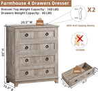 Joaxswe Farmhouse 4 Drawer Dresser - Image 2