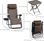 Outsunny Zero Gravity Chair Set - Image 7