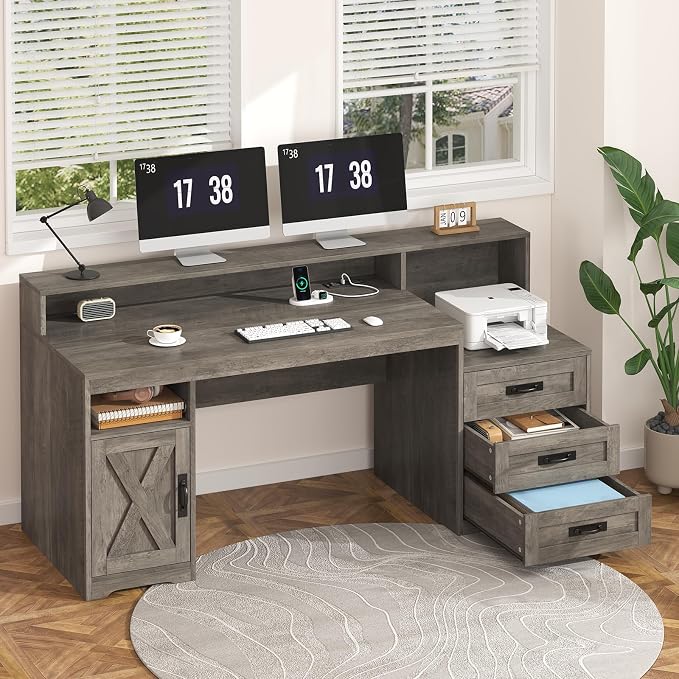 TVU Farmhouse Computer Desk - Image 3