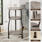 Small Round Side Table, 3-Tier End Table - Image 3