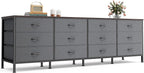 Huuger 70 Inch Dresser for Bedroom, TV Stand for 65, 80 Inch TV, 12 Drawer Long by Huuger