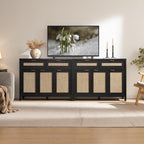 SICOTAS Rattan Sideboard Buffet Cabinet - Image 8