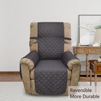 Reversible Chair Covers for Recliner Oversized, Dark Grey | Recliner Oversized - Image 2