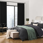 72 Inch Wide Black Pinch Pleated Curtains 72 x 95, Thermal Insulated Noise - Image 4