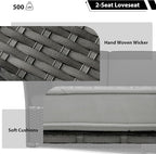 KIGOTY 7 Piece Patio Furniture Set, Outdoor PE Wicker Rattan Outdoor Dining Set - Image 3