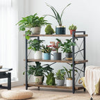 HCHQHS Bookshelf, 3-Tier Industrial Bookcase, Rustic Open Book Shelf, Wood and - Image 6