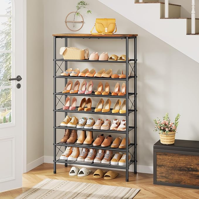 Tajsoon 8 Tier Free Standing Shoe Rack - Image 2