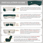100% Waterproof Sectional Recliner Couch Covers - Image 7