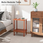 Apicizon 2 Tier End Table Set of 2, Small Side Table - Image 7
