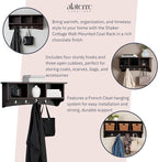 Shaker Cottage Wall-Mounted Coat Rack - Image 4